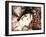 A Montage of a Portrait of a Woman with Flowers in Her Hair in Earthy Colors-Alaya Gadeh-Framed Photographic Print