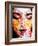 A Montage of a Portrait of a Womans Face with Flowers and Textures-Alaya Gadeh-Framed Photographic Print