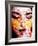 A Montage of a Portrait of a Womans Face with Flowers and Textures-Alaya Gadeh-Framed Photographic Print