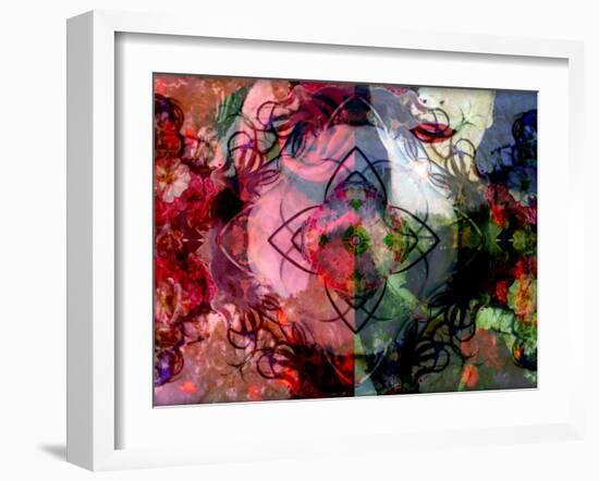 A Montage of a Portrait with Flowers and Hair-Alaya Gadeh-Framed Photographic Print