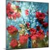 A Montage of a Tree and Red Rose Petals in Sparkling Light and Reflections-Alaya Gadeh-Mounted Photographic Print