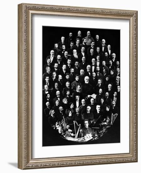 A Montage of Portraits Showing Teachers at the St. Petersburg Conservatoire, Russia's Oldest…-null-Framed Photographic Print