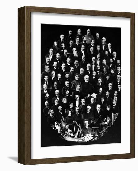 A Montage of Portraits Showing Teachers at the St. Petersburg Conservatoire, Russia's Oldest…-null-Framed Photographic Print