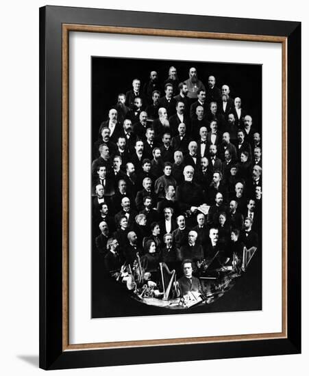 A Montage of Portraits Showing Teachers at the St. Petersburg Conservatoire, Russia's Oldest…-null-Framed Photographic Print