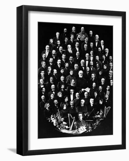 A Montage of Portraits Showing Teachers at the St. Petersburg Conservatoire, Russia's Oldest…-null-Framed Photographic Print