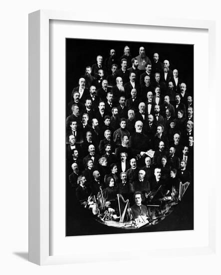 A Montage of Portraits Showing Teachers at the St. Petersburg Conservatoire, Russia's Oldest…-null-Framed Photographic Print