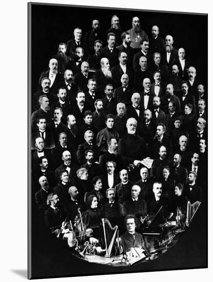 A Montage of Portraits Showing Teachers at the St. Petersburg Conservatoire, Russia's Oldest…-null-Mounted Photographic Print