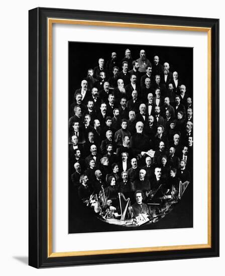 A Montage of Portraits Showing Teachers at the St. Petersburg Conservatoire, Russia's Oldest…-null-Framed Photographic Print