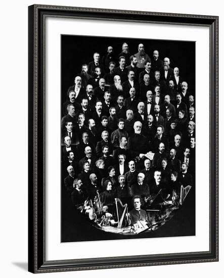 A Montage of Portraits Showing Teachers at the St. Petersburg Conservatoire, Russia's Oldest…-null-Framed Photographic Print