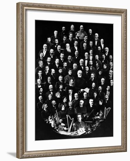 A Montage of Portraits Showing Teachers at the St. Petersburg Conservatoire, Russia's Oldest…-null-Framed Photographic Print