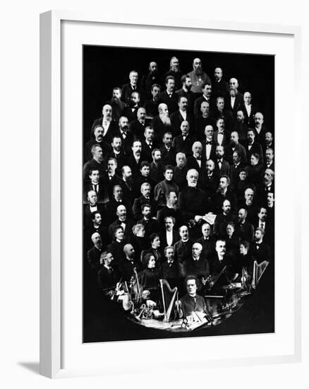 A Montage of Portraits Showing Teachers at the St. Petersburg Conservatoire, Russia's Oldest…-null-Framed Photographic Print