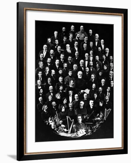 A Montage of Portraits Showing Teachers at the St. Petersburg Conservatoire, Russia's Oldest…-null-Framed Photographic Print