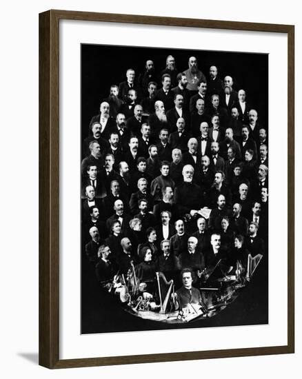 A Montage of Portraits Showing Teachers at the St. Petersburg Conservatoire, Russia's Oldest…-null-Framed Photographic Print