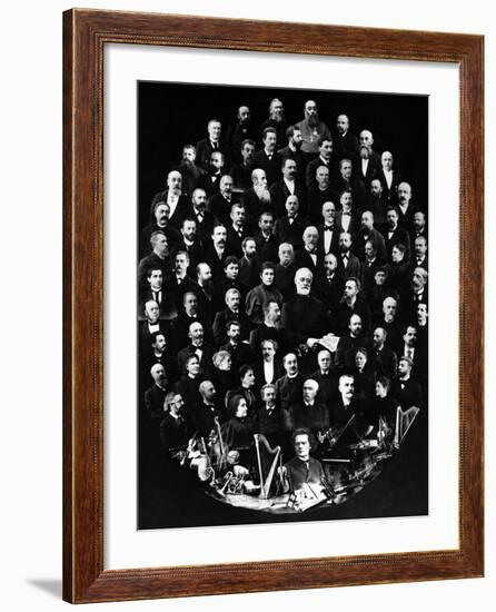 A Montage of Portraits Showing Teachers at the St. Petersburg Conservatoire, Russia's Oldest…-null-Framed Photographic Print