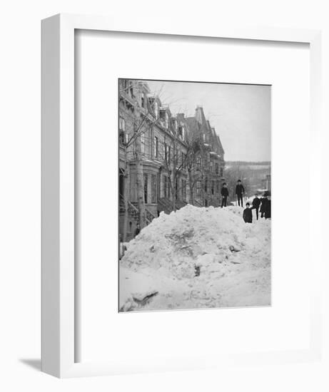 'A Montreal Street in Winter', 19th century-Unknown-Framed Photographic Print
