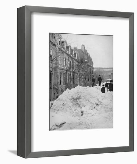 'A Montreal Street in Winter', 19th century-Unknown-Framed Photographic Print