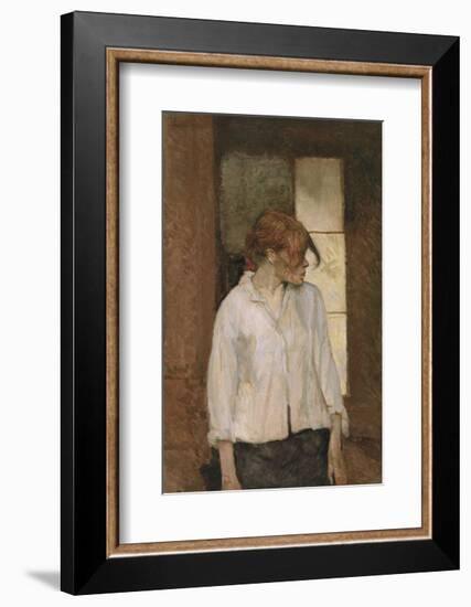 "A Montrouge" - Rosa la Rouge, 1886-1887-Henri de Toulouse-Lautrec-Framed Art Print