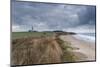 A moody sky looms over the coast at Happisburgh, Norfolk, England, United Kingdom, Europe-Jon Gibbs-Mounted Photographic Print