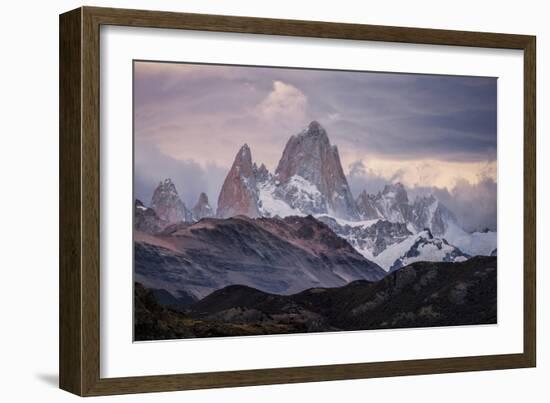 A Moody Sunset At Mt Fitz Roy In Patagonia-Joe Azure-Framed Photographic Print