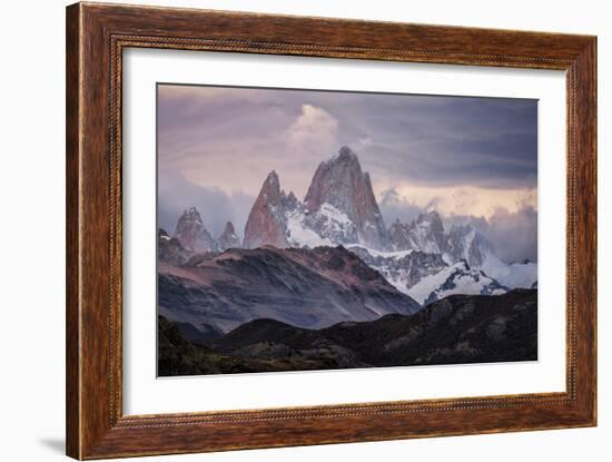 A Moody Sunset At Mt Fitz Roy In Patagonia-Joe Azure-Framed Photographic Print