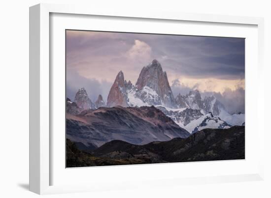 A Moody Sunset At Mt Fitz Roy In Patagonia-Joe Azure-Framed Photographic Print