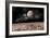 A Moon Rises over a Rocky and Barren Alien Landscape-null-Framed Art Print
