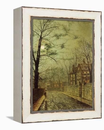 A Moonlit Road-John Atkinson Grimshaw-Framed Premier Image Canvas