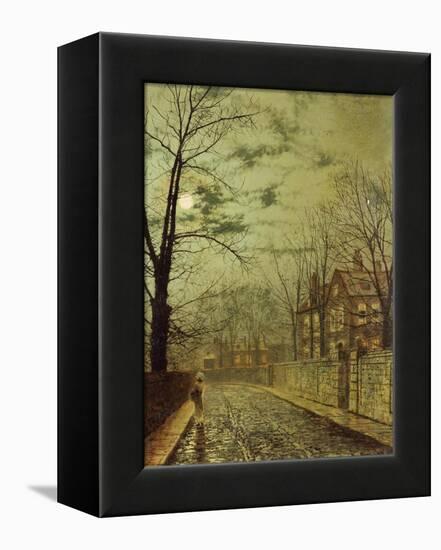 A Moonlit Road-John Atkinson Grimshaw-Framed Premier Image Canvas