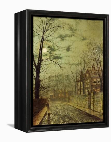 A Moonlit Road-John Atkinson Grimshaw-Framed Premier Image Canvas