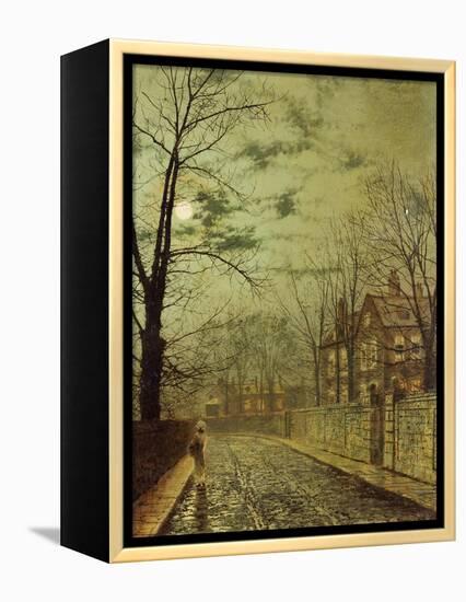 A Moonlit Road-John Atkinson Grimshaw-Framed Premier Image Canvas