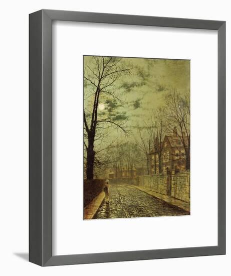 A Moonlit Road-John Atkinson Grimshaw-Framed Premium Giclee Print