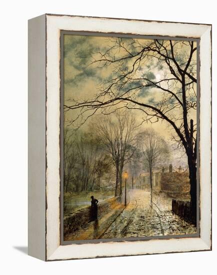 A Moonlit Stroll, Bonchurch, Isle of Wight, 1878-John Atkinson Grimshaw-Framed Premier Image Canvas