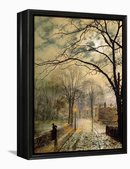 A Moonlit Stroll, Bonchurch, Isle of Wight, 1878-John Atkinson Grimshaw-Framed Premier Image Canvas