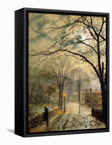 A Moonlit Stroll, Bonchurch, Isle of Wight, 1878-John Atkinson Grimshaw-Framed Premier Image Canvas