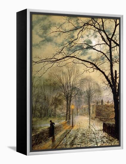 A Moonlit Stroll, Bonchurch, Isle of Wight, 1878-John Atkinson Grimshaw-Framed Premier Image Canvas