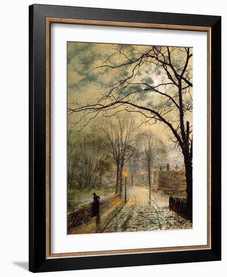 A Moonlit Stroll, Bonchurch, Isle of Wight, 1878-John Atkinson Grimshaw-Framed Premium Giclee Print