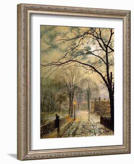 A Moonlit Stroll, Bonchurch, Isle of Wight, 1878-John Atkinson Grimshaw-Framed Giclee Print