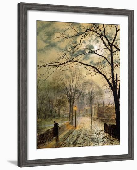 A Moonlit Stroll, Bonchurch, Isle of Wight, 1878-John Atkinson Grimshaw-Framed Giclee Print