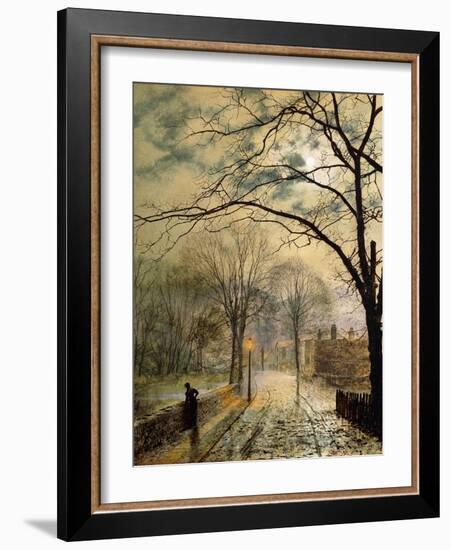 A Moonlit Stroll, Bonchurch, Isle of Wight-John Atkinson Grimshaw-Framed Giclee Print