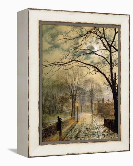 A Moonlit Stroll, Bonchurch, Isle of Wight-John Atkinson Grimshaw-Framed Premier Image Canvas