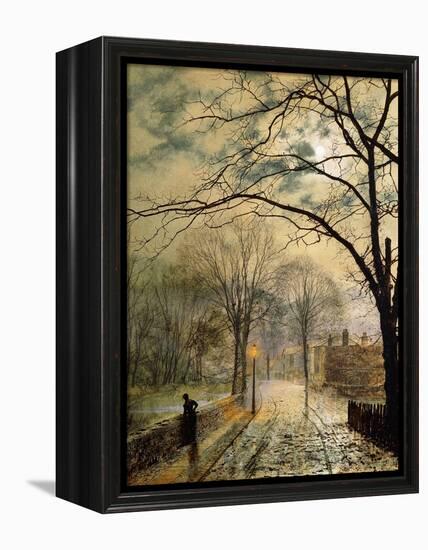 A Moonlit Stroll, Bonchurch, Isle of Wight-John Atkinson Grimshaw-Framed Premier Image Canvas