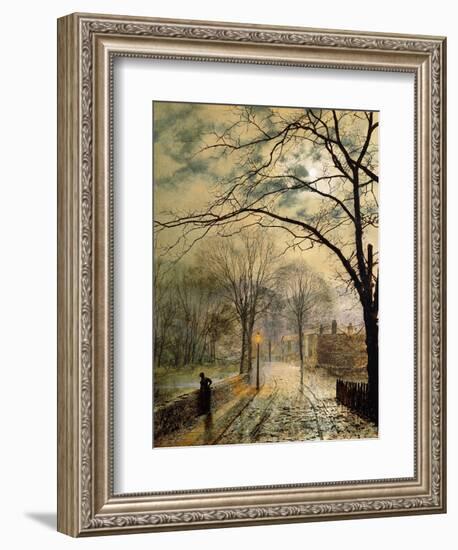 A Moonlit Stroll, Bonchurch, Isle of Wight-John Atkinson Grimshaw-Framed Giclee Print