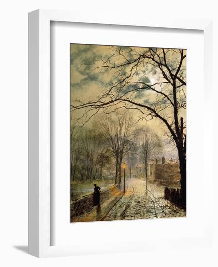 A Moonlit Stroll, Bonchurch, Isle of Wight-John Atkinson Grimshaw-Framed Giclee Print