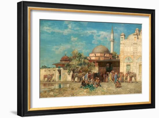 A Moorish Market Place-Alberto Pasini-Framed Giclee Print