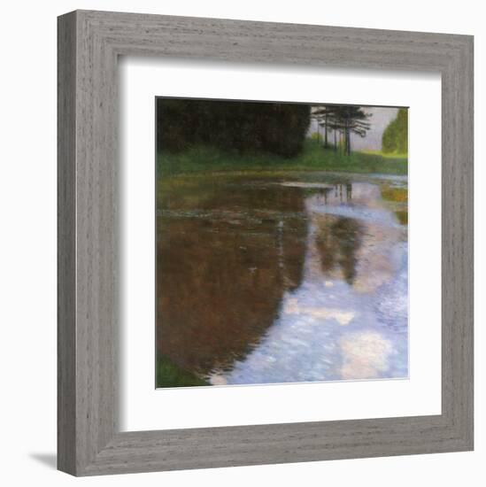 A Morning by the Pond-Gustav Klimt-Framed Giclee Print