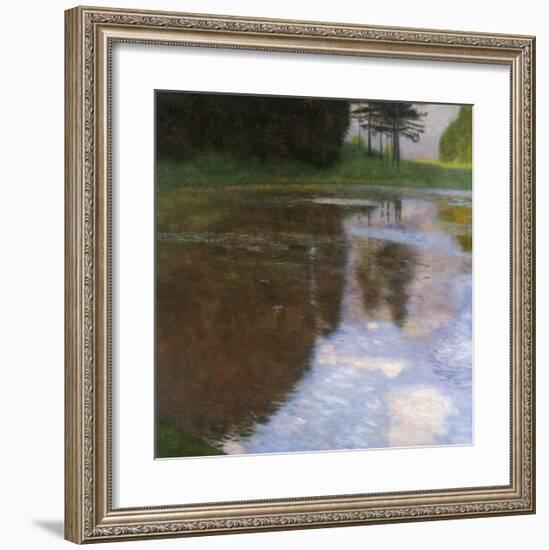 A Morning by the Pond-Gustav Klimt-Framed Giclee Print