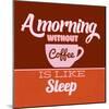 A Morning Without Coffee Is Like Sleep 1-Lorand Okos-Mounted Art Print