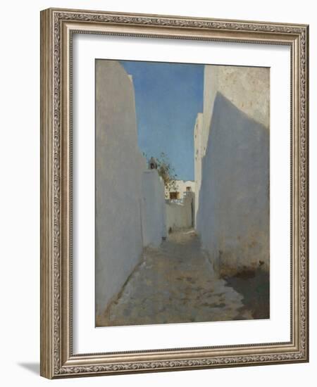 A Moroccan Street Scene, 1879-1880-John Singer Sargent-Framed Giclee Print