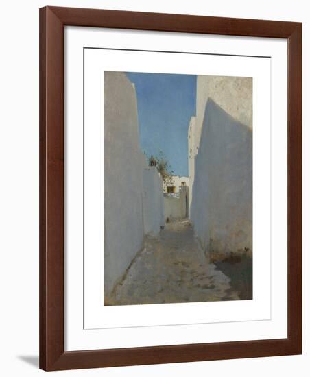 A Moroccan Street Scene-John Singer Sargent-Framed Premium Giclee Print