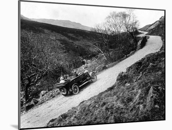 A Morris Oxford Climbing a Steep Hill in the Lake District, Cumbria, (C1920s)-null-Mounted Photographic Print